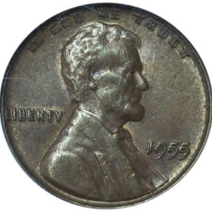 1955 Double Die Lincoln Penny MS61 BN ANACS Old Soapbox