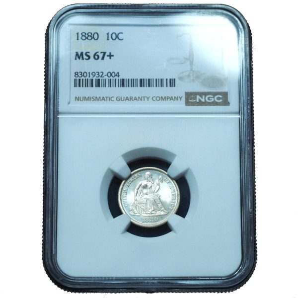 1880 Seated Liberty Dime MS67+ NGC