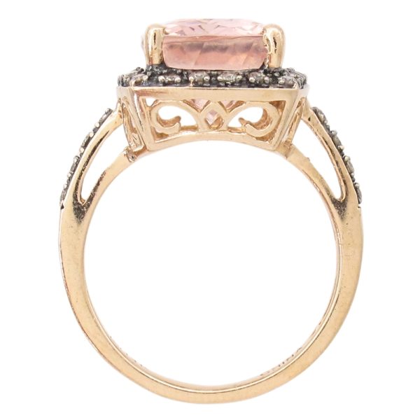 5.68ctw Morganite Ring 14K Rose Gold profile