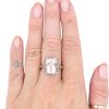 5.68ctw Morganite Ring 14K Rose Gold worn