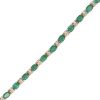 9.0ctw Natural Emerald Bracelet 14K Gold close up