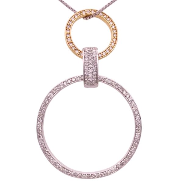 EFFY Interchangeable Diamond Pendant 14K Gold on chain