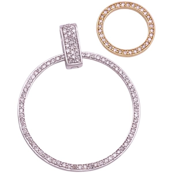 EFFY Interchangeable Diamond Pendant 14K Gold white gold circle