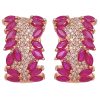 Effy 4.08ctw Ruby Earrings 14K Gold