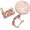 Effy 4.08ctw Ruby Earrings 14K Gold back