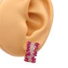 Effy 4.08ctw Ruby Earrings 14K Gold worn