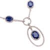 Effy Natural Sapphire Necklace with Diamond Accents 14K Gold close up