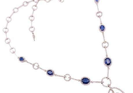Effy Natural Sapphire Necklace with Diamond Accents 14K Gold main