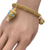 Ornate Jeweled Bauble Charm Bracelet 14K Gold worn