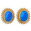 Persian Turquoise Statement Earrings 18K Gold