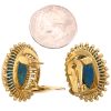 Persian Turquoise Statement Earrings 18K Gold back