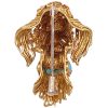 Poodle Dog Brooch Pin 18K Gold back