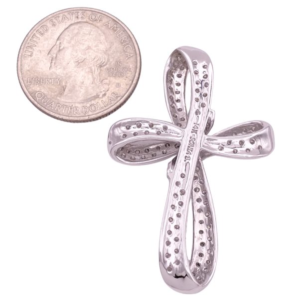 Sonia Bitton 2.40ctw Diamond Cross Pendant 14K Gold back