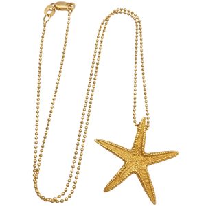 Starfish or Sea Star Necklace 14K Gold full