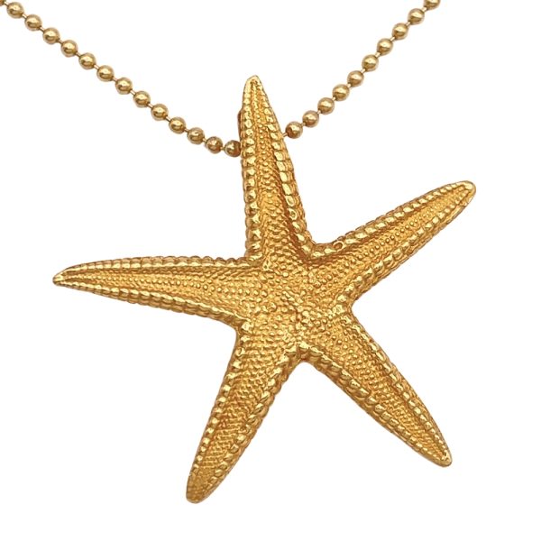 Starfish or Sea Star Necklace 14K Gold pendant