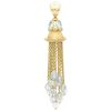 Vaschieri Blue Topaz Jellyfish Tassel Pendant 18K Gold front