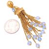Vaschieri Blue Topaz Jellyfish Tassel Pendant 18K Gold size
