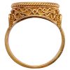 Vintage Bloodstone Heliotrope Ring 18K Gold profile