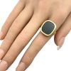 Vintage Bloodstone Heliotrope Ring 18K Gold worn