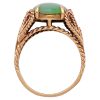 Vintage Handcrafted Jade Ring 14K Gold profile