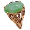 Vintage Handcrafted Jade Ring 14K Gold side