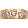 0.18ctw Diamond Heart Band Ring 14K Gold
