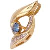 0.30ctw Blue Diamond Pendant 14K Gold side