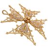 0.52ctw Diamond Maltese Cross Pendant Brooch 14K Gold side