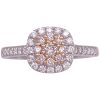 0.53ctw Diamond Cluster Ring 14K White & Rose Gold