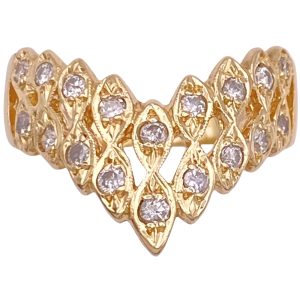 0.54ctw Diamond Chevron Ring 14K Gold