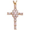 0.75ctw Diamond Cross Pendant 14K Gold