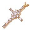 0.75ctw Diamond Cross Pendant 14K Gold side