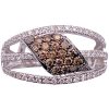 0.79ctw Brown Diamond Ring 14K White Gold