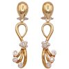 0.80ctw Diamond Dangle Earrings 14K Two-Tone Gold