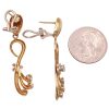 0.80ctw Diamond Dangle Earrings 14K Two-Tone Gold side