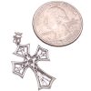 0.82ctw Diamond Ornate Cross Pendant 18K White Gold back
