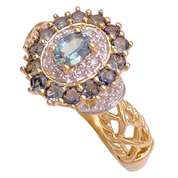 0.90ctw Natural Alexandrite Ring 14K Gold side