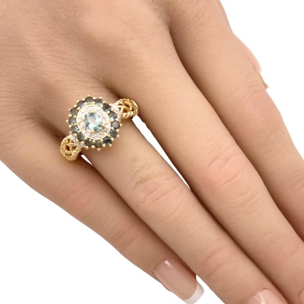 0.90ctw Natural Alexandrite Ring 14K Gold worn