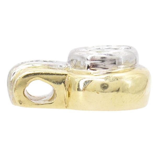 0.97ctw Diamond Pendant 14K Two-Tone Gold side