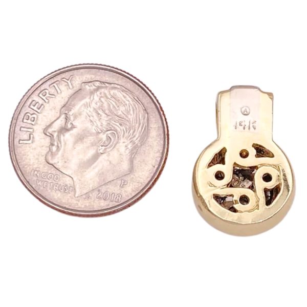0.97ctw Diamond Pendant 14K Two-Tone Gold size