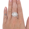 1.08ctw Three-Stone Diamond Detailed Edwardian Ring Platinum front (2)