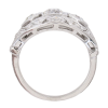 1.08ctw Three-Stone Diamond Detailed Edwardian Ring Platinum profile