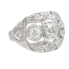 1.08ctw Three-Stone Diamond Detailed Edwardian Ring Platinum side