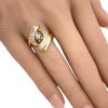 1.0ctw Blue Diamond Ring 14K Gold worn