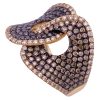 1.11ctw Brown, Black & White Diamond Ring 14K Gold brown side