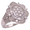 1.12ctw Diamond Ornate Ring 14K White Gold side