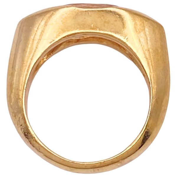 1.13ct Morganite Band Ring 14K Gold profile