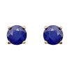 1.20ctw Natural Blue Sapphire Stud Earrings 14K Gold