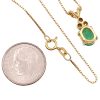 1.26ctw Natural Emerald Necklace 14K Gold size