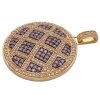 1.55ctw White & Brown Diamond Pendant 14K Gold side